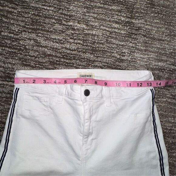 L’agence Women's White Skinny Jeans Size 29 Stretch Denim Contemporary - Picture 10 of 13